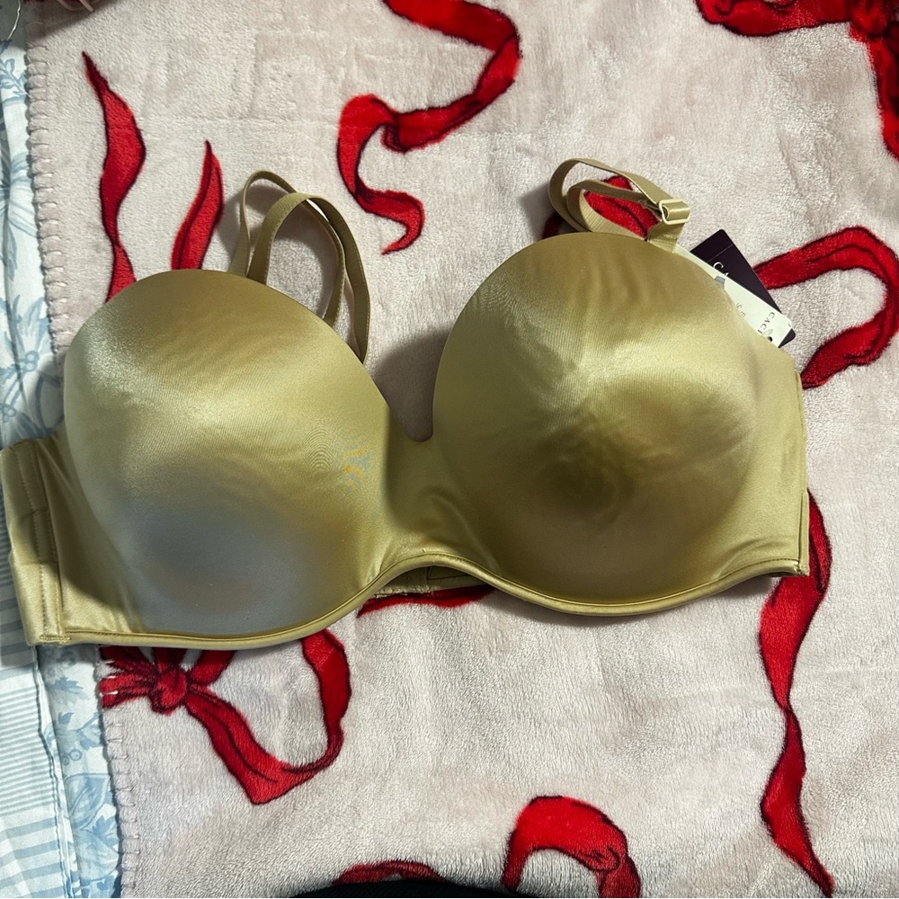 Cacique Gold Full-Coverage Bra with Adjustable Straps